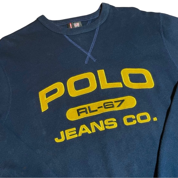 Vintage 90s Polo Ralph Lauren Polo Jeans CrewNeck Sweatshirt - Picture 2 of 3